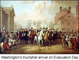 Washington's triumphal arrival on Evacuation Day